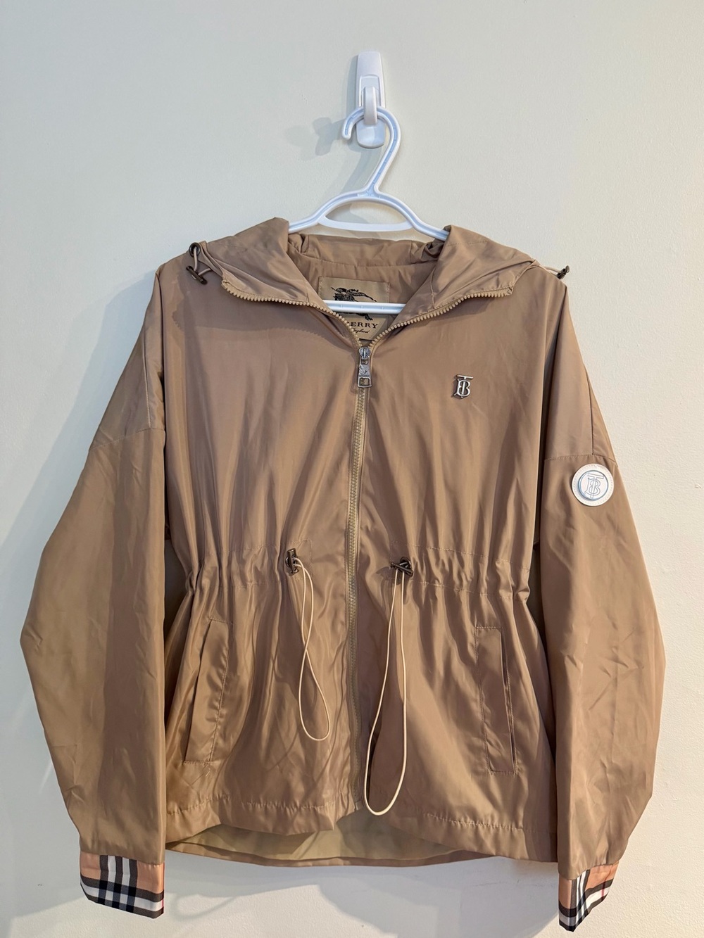 Burberry Beige Hooded Lightweight Jacket